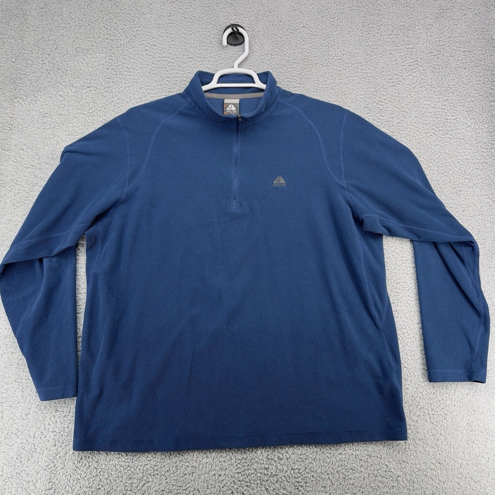 Nike ACG Pullover Therma Fleece 1/4 Zip Men XXL  Blue Gorpcore Winter Hiking Y2K